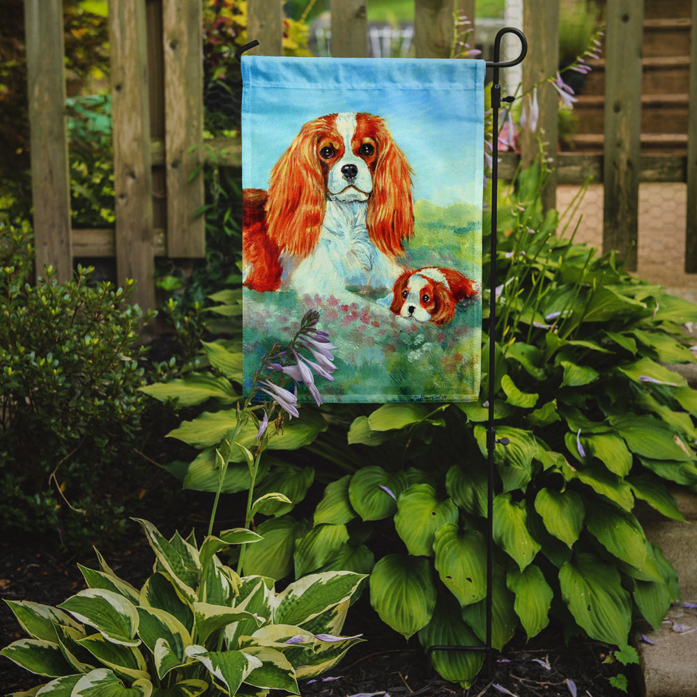 Caroline's Treasures Cavalier Spaniel Momma's Love Garden Flag – Decorative Outdoor Yard Flag