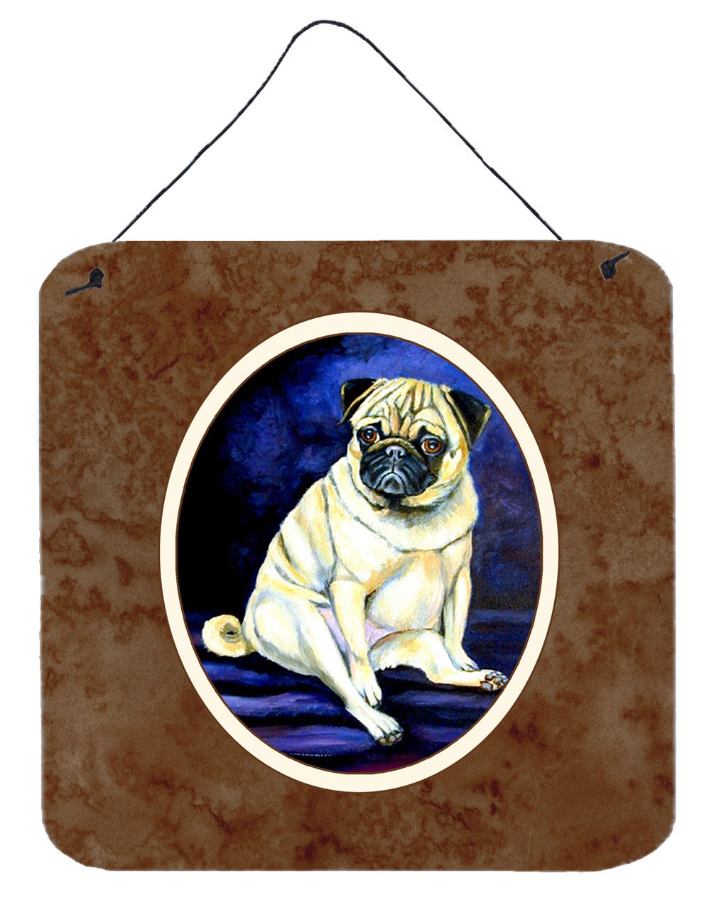 Fawn Pug Penny for your thoughts Wall or Door Hanging Prints 7026DS66 by Caroline's Treasures