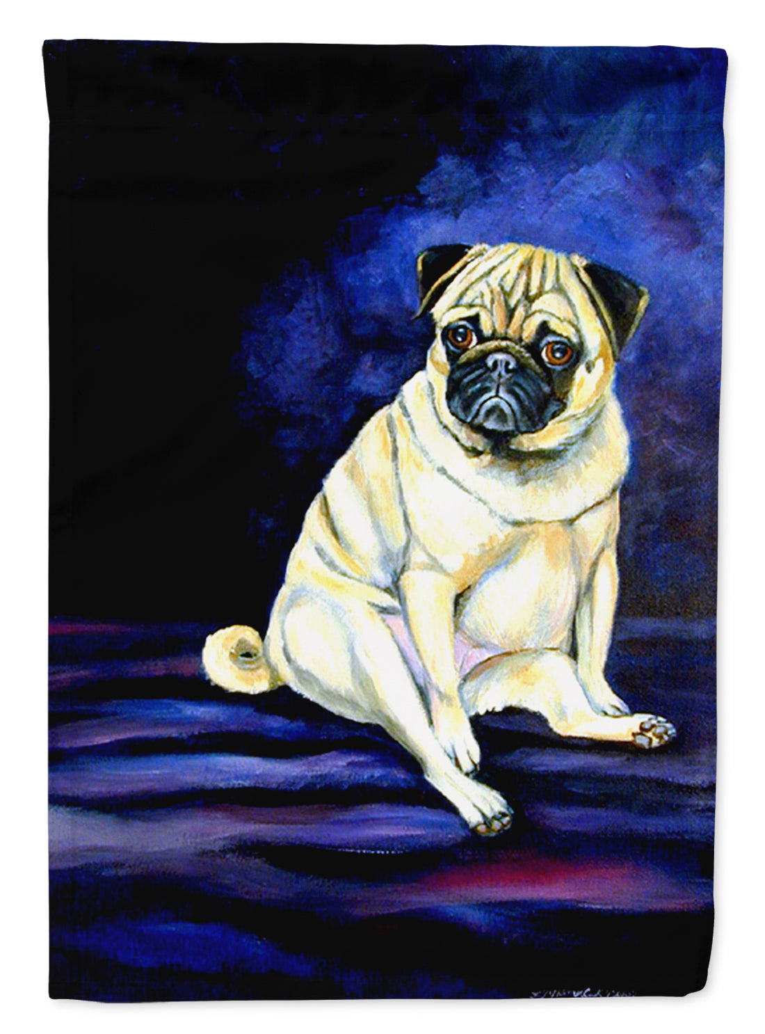 Pug Penny for your thoughts Flag Garden Size