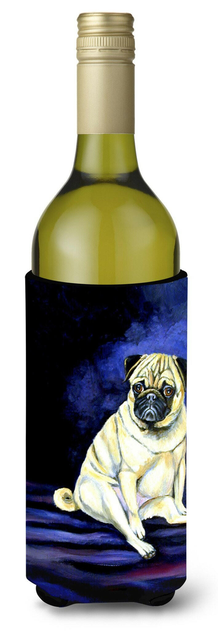 Fawn Pug Penny for your thoughts Wine Bottle Beverage Insulator Beverage Insulator Hugger by Caroline&#39;s Treasures