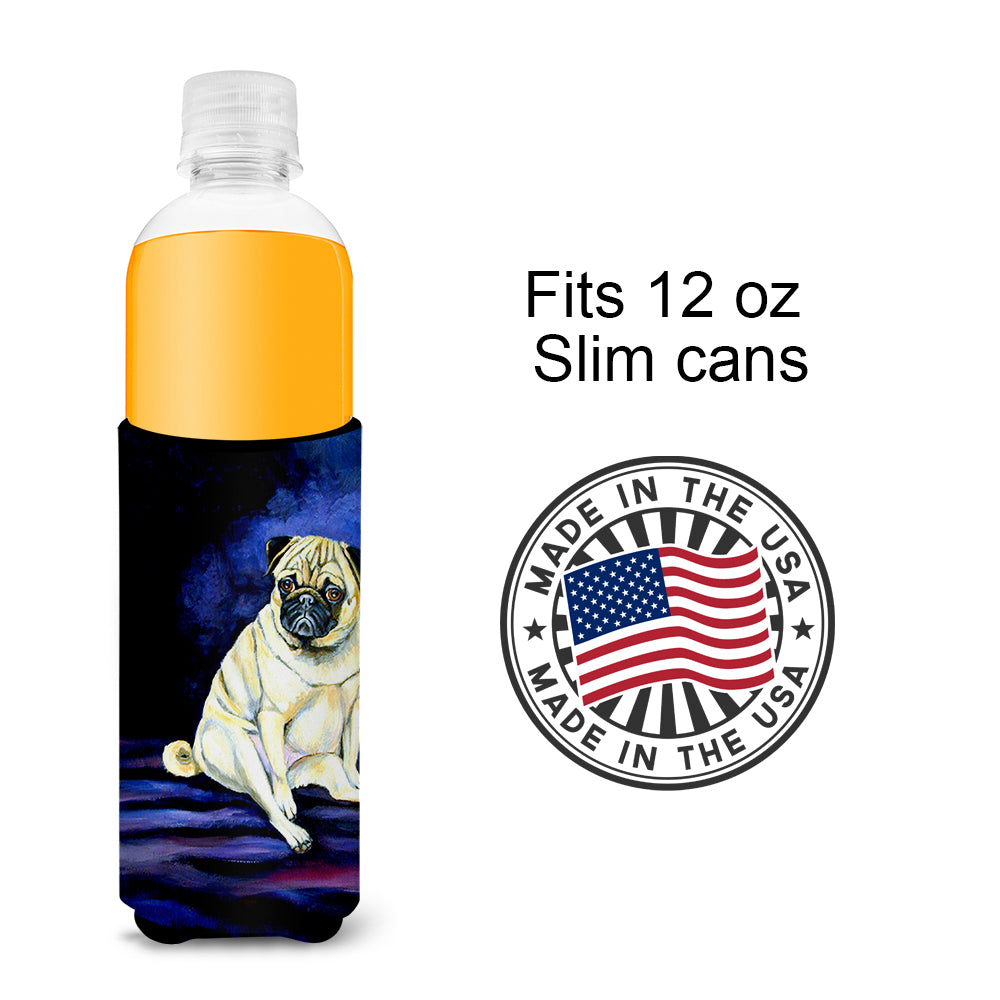 Fawn Pug Penny for your thoughts Ultra Beverage Insulators for slim cans 7026MUK.