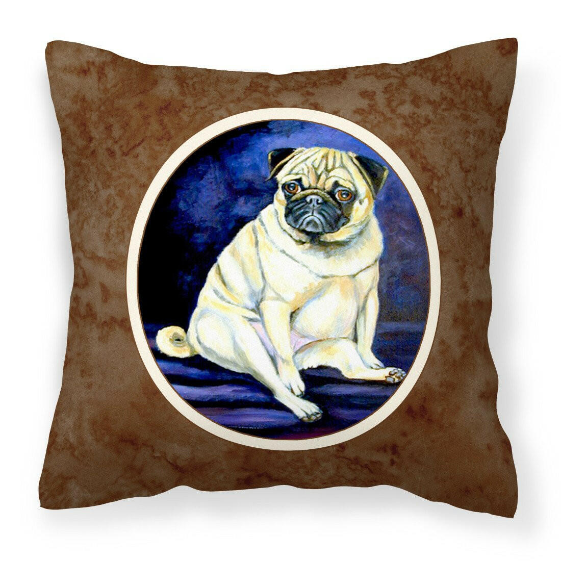 Fawn Pug Penny for your thoughts Fabric Decorative Pillow 7026PW1414 - the-store.com