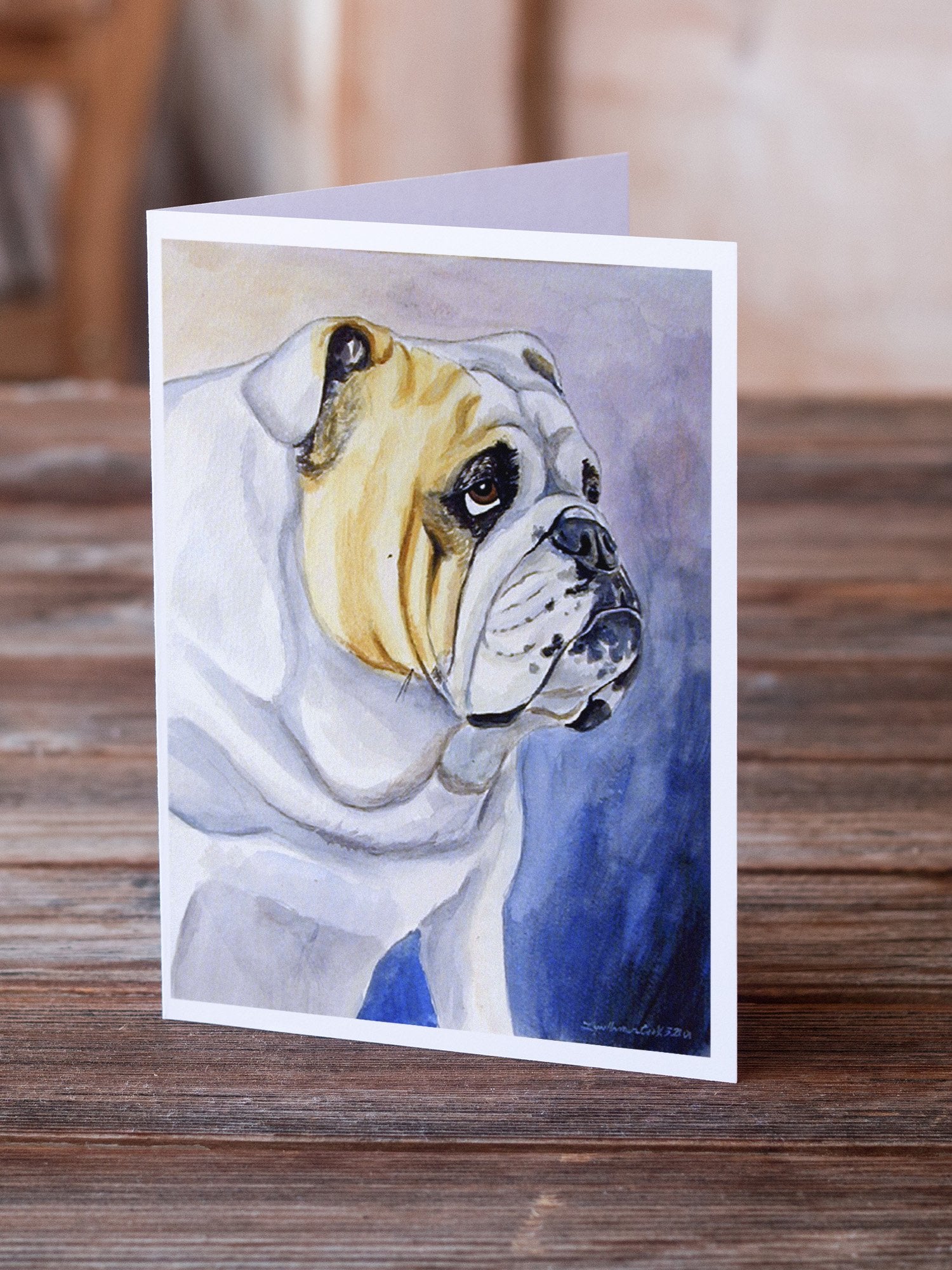 English Bulldog Greeting Cards and Envelopes Pack of 8 - the-store.com