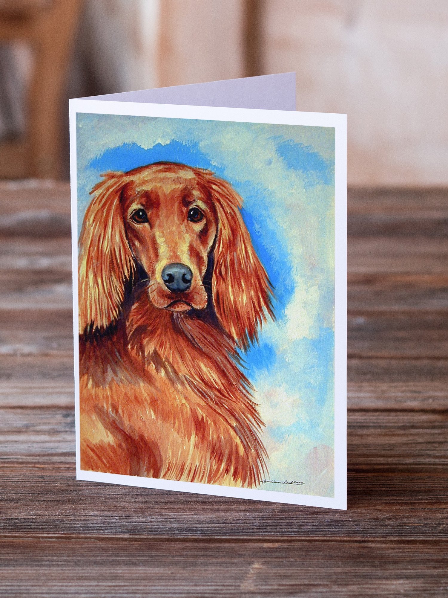Irish Setter Greeting Cards and Envelopes Pack of 8 - the-store.com