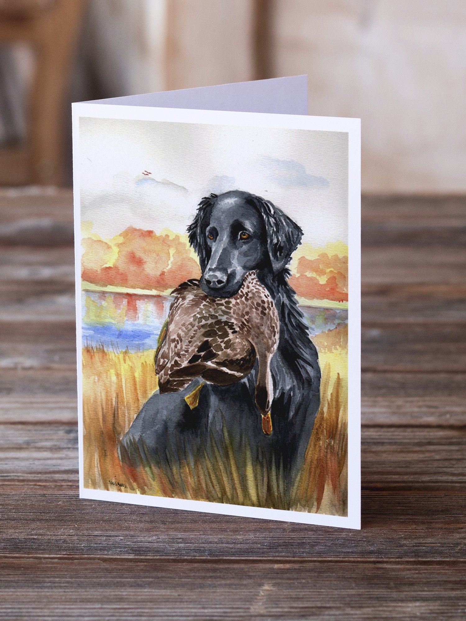 Flat Coated Retriever Greeting Cards and Envelopes Pack of 8 - the-store.com