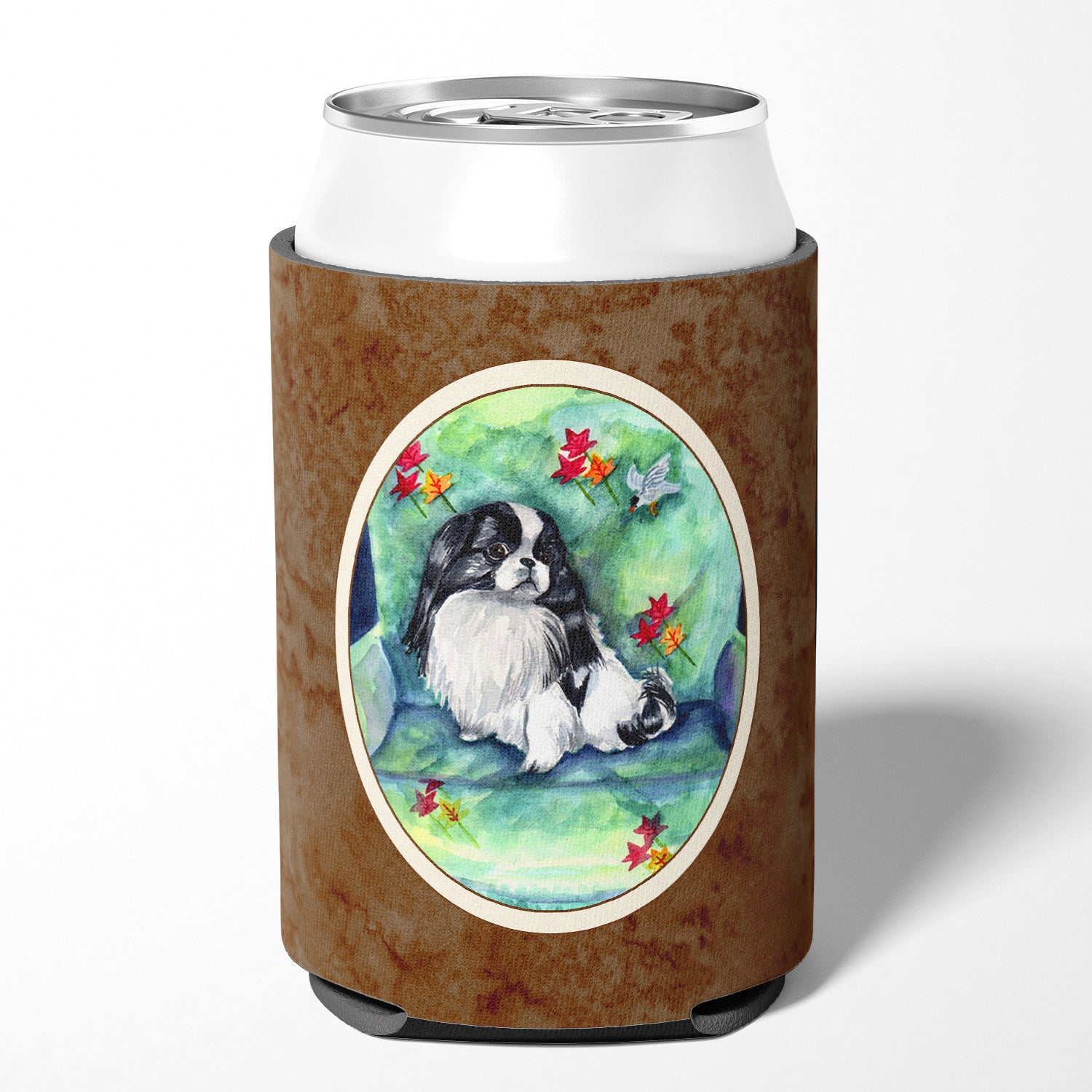 Japanese Chin in Momma's Chair Can or Bottle Hugger 7034CC.