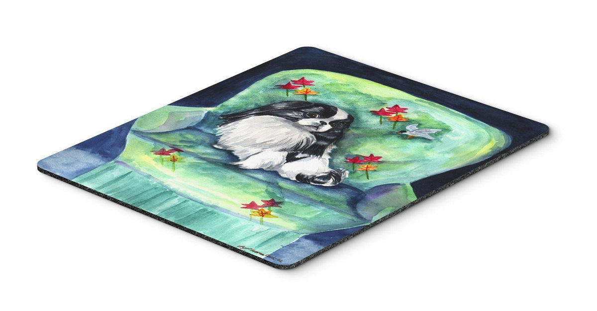 Japanese Chin in Momma&#39;s Chair Mouse Pad, Hot Pad or Trivet by Caroline&#39;s Treasures