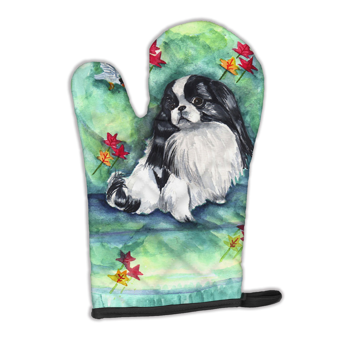Japanese Chin in Momma&#39;s Chair Oven Mitt 7034OVMT