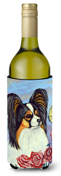 Papillon Yellow Butterfly Wine Bottle Beverage Insulator Beverage Insulator Hugger by Caroline's Treasures
