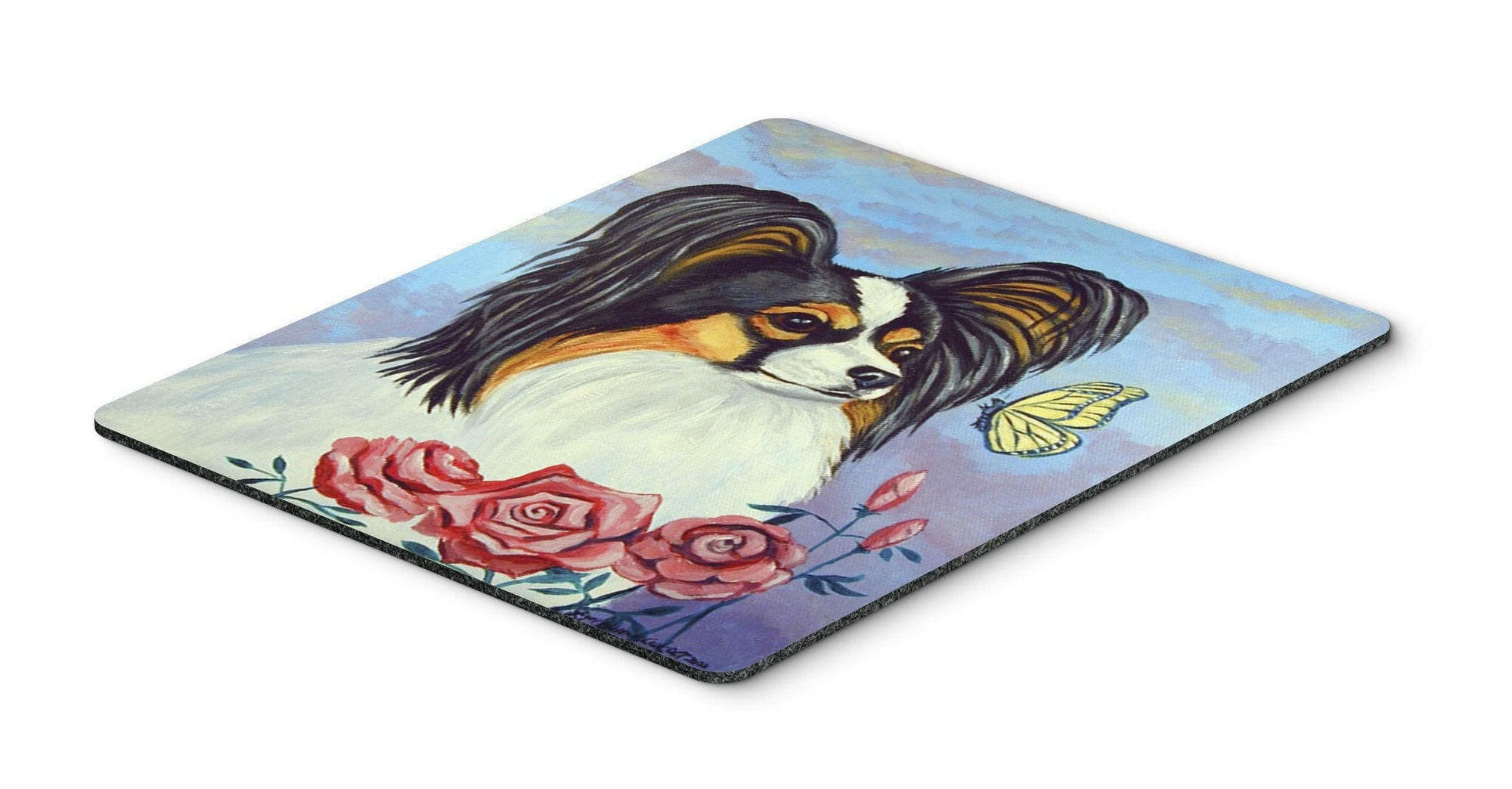 Papillon with Butterfly Mouse Pad, Hot Pad or Trivet by Caroline's Treasures
