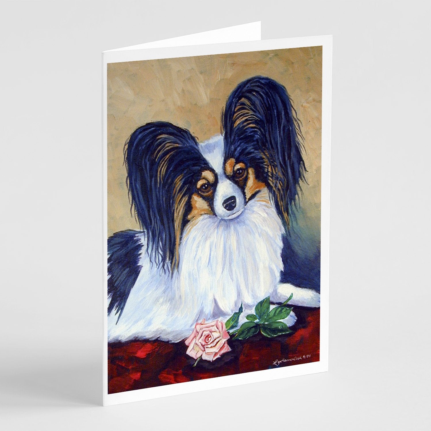 Buy this Papillon A Rose for you Greeting Cards and Envelopes Pack of 8