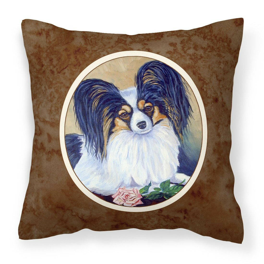 Papillon A Rose for you Fabric Decorative Pillow 7037PW1414 - the-store.com