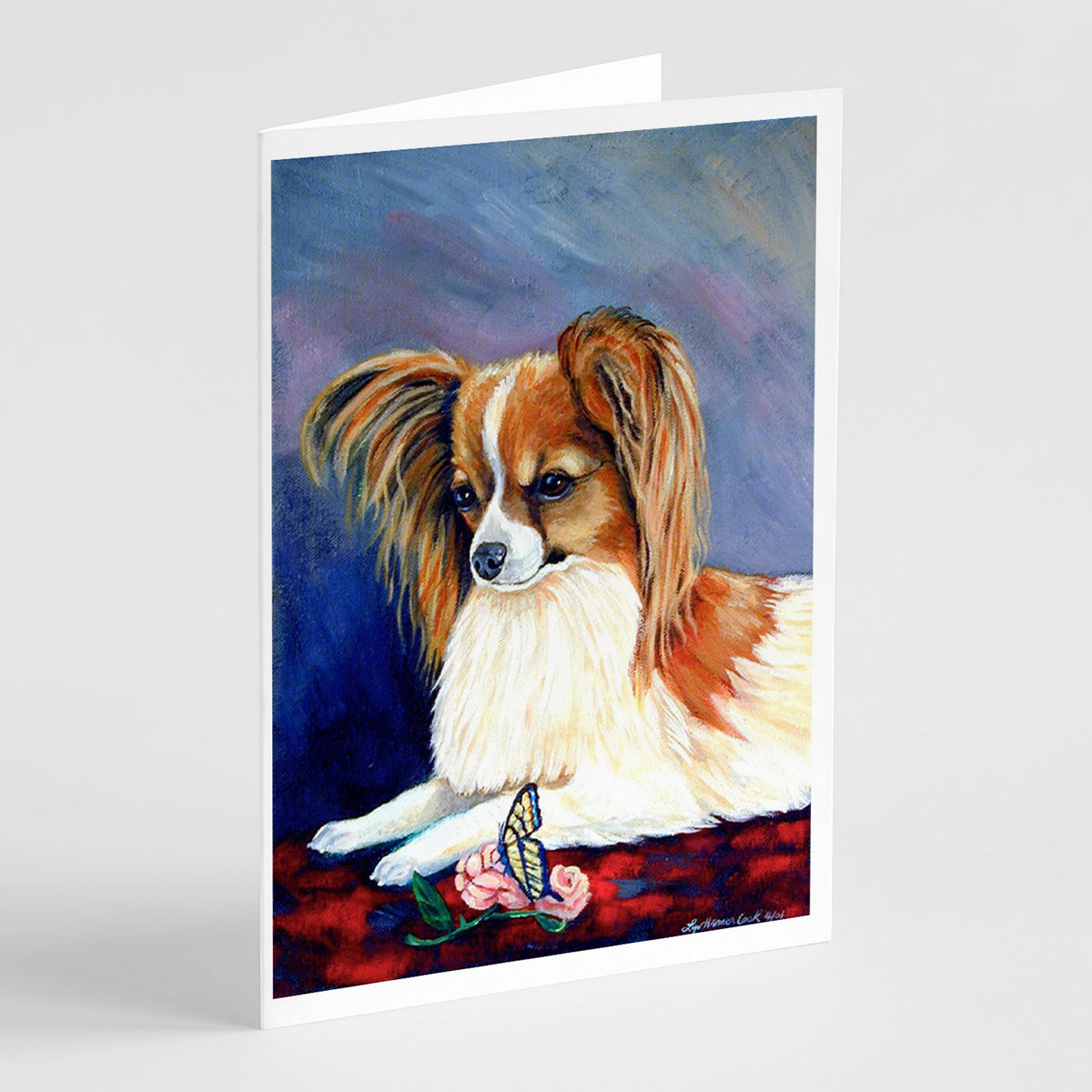 Buy this Papillon Rose and Butterfly Greeting Cards and Envelopes Pack of 8