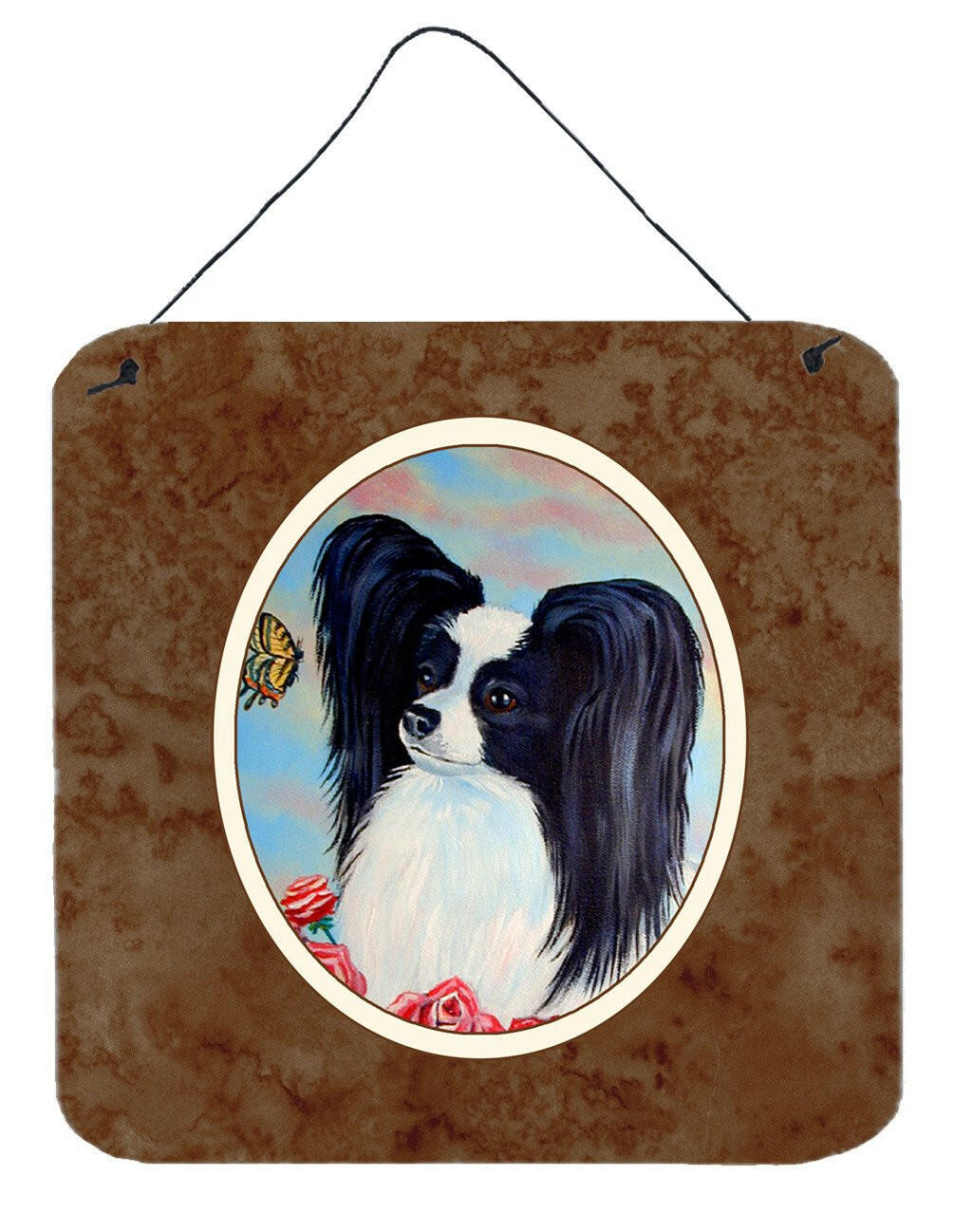 Papillon Black and White Wall or Door Hanging Prints 7040DS66 by Caroline&#39;s Treasures