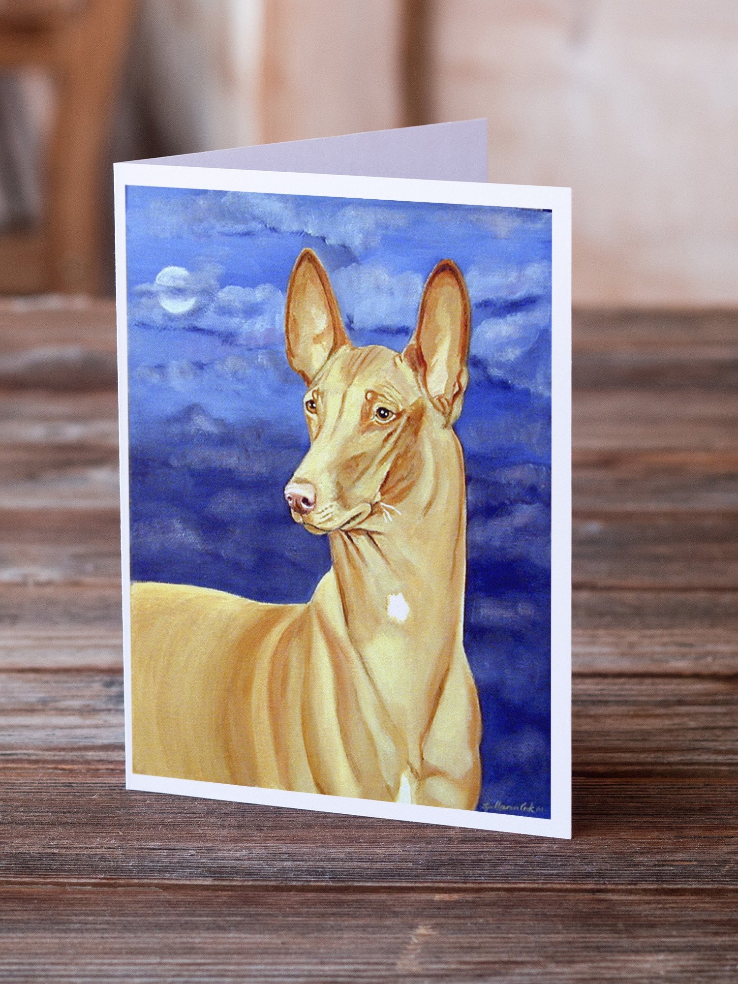 Caroline's Treasures Pharaoh Hound Greeting Cards - Blank Note Cards – 8-Pack of Artist-Designed Cards with Envelopes