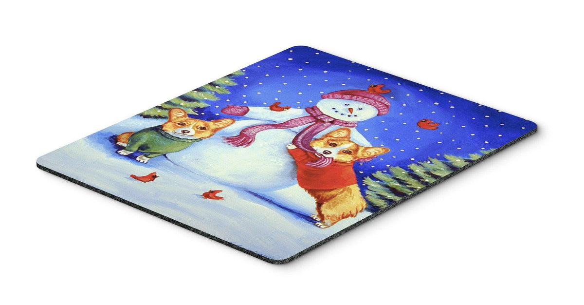 Snowman with Corgi Mouse Pad, Hot Pad or Trivet by Caroline&#39;s Treasures