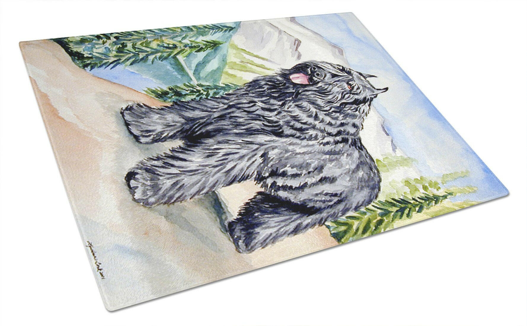Bouvier des Flandres Glass Cutting Board Large by Caroline's Treasures