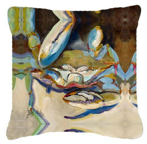 Three Big Claw Crab Canvas Fabric Decorative Pillow JMK1257PW1414 by Caroline&#39;s Treasures