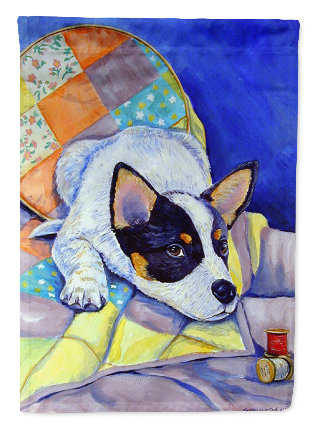 Australian Cattle Dog Sew Perfect  Flag Canvas House Size  the-store.com.