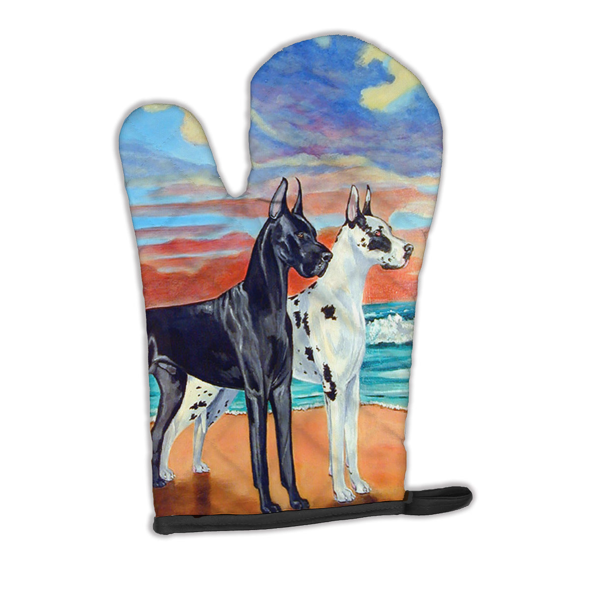 At sunset Great Dane Harlequin and Black Oven Mitt 7051OVMT  the-store.com.
