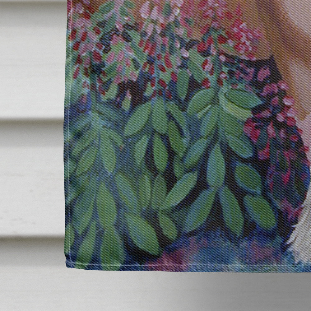 Chinese Crested in flowers  Flag Canvas House Size