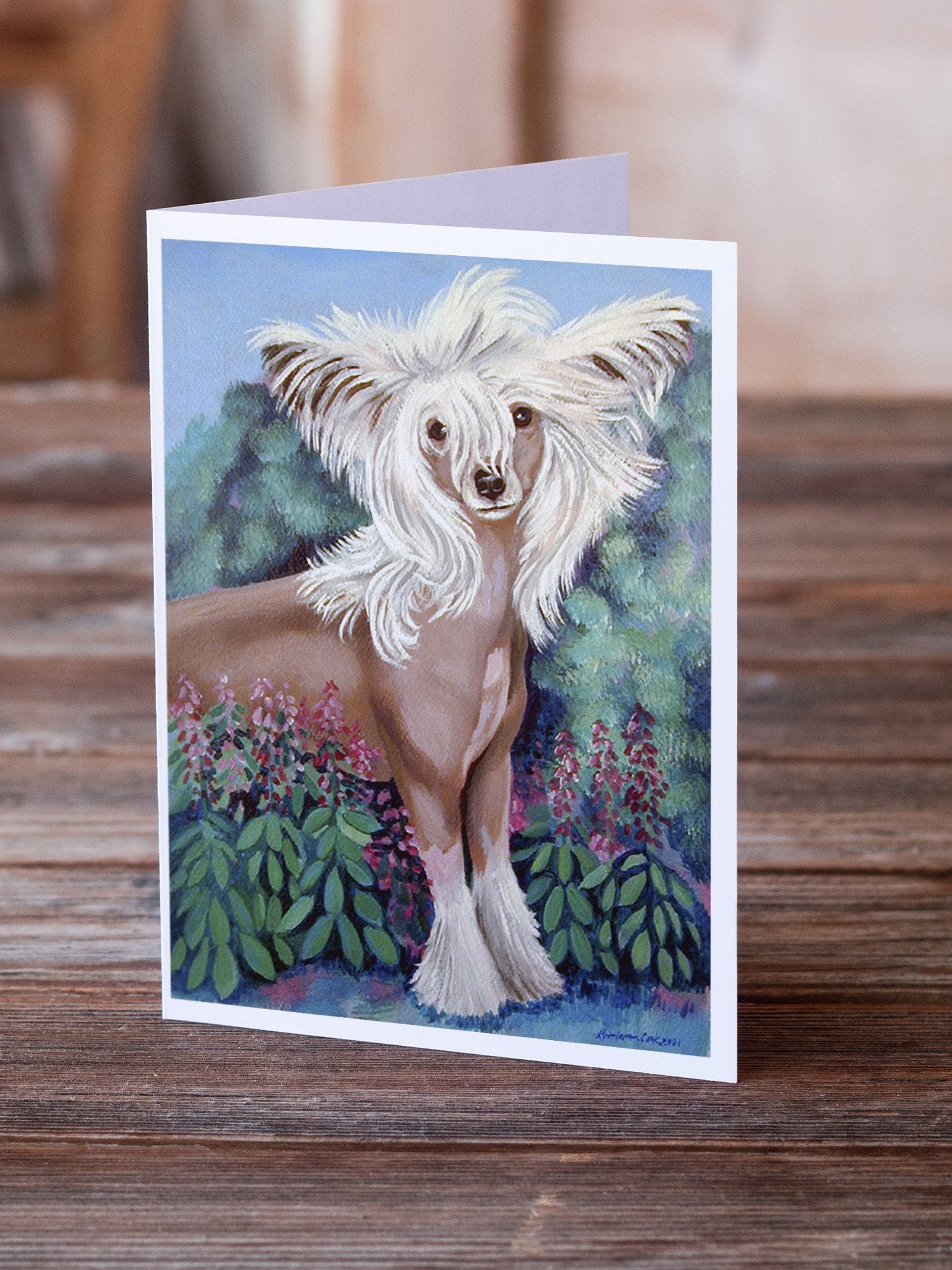 Chinese Crested  Greeting Cards and Envelopes Pack of 8 - the-store.com