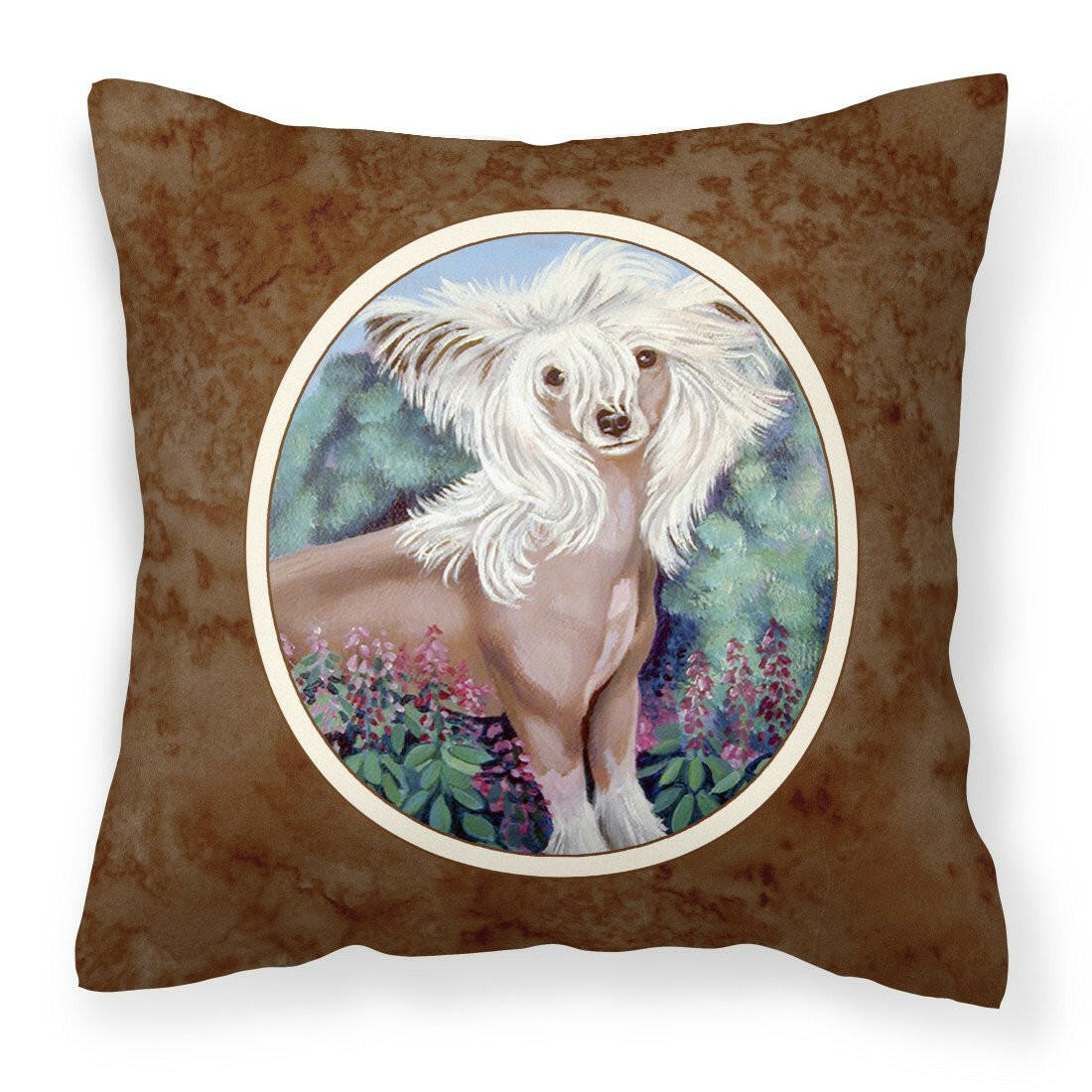 Chinese Crested Fabric Decorative Pillow 7052PW1414 - the-store.com