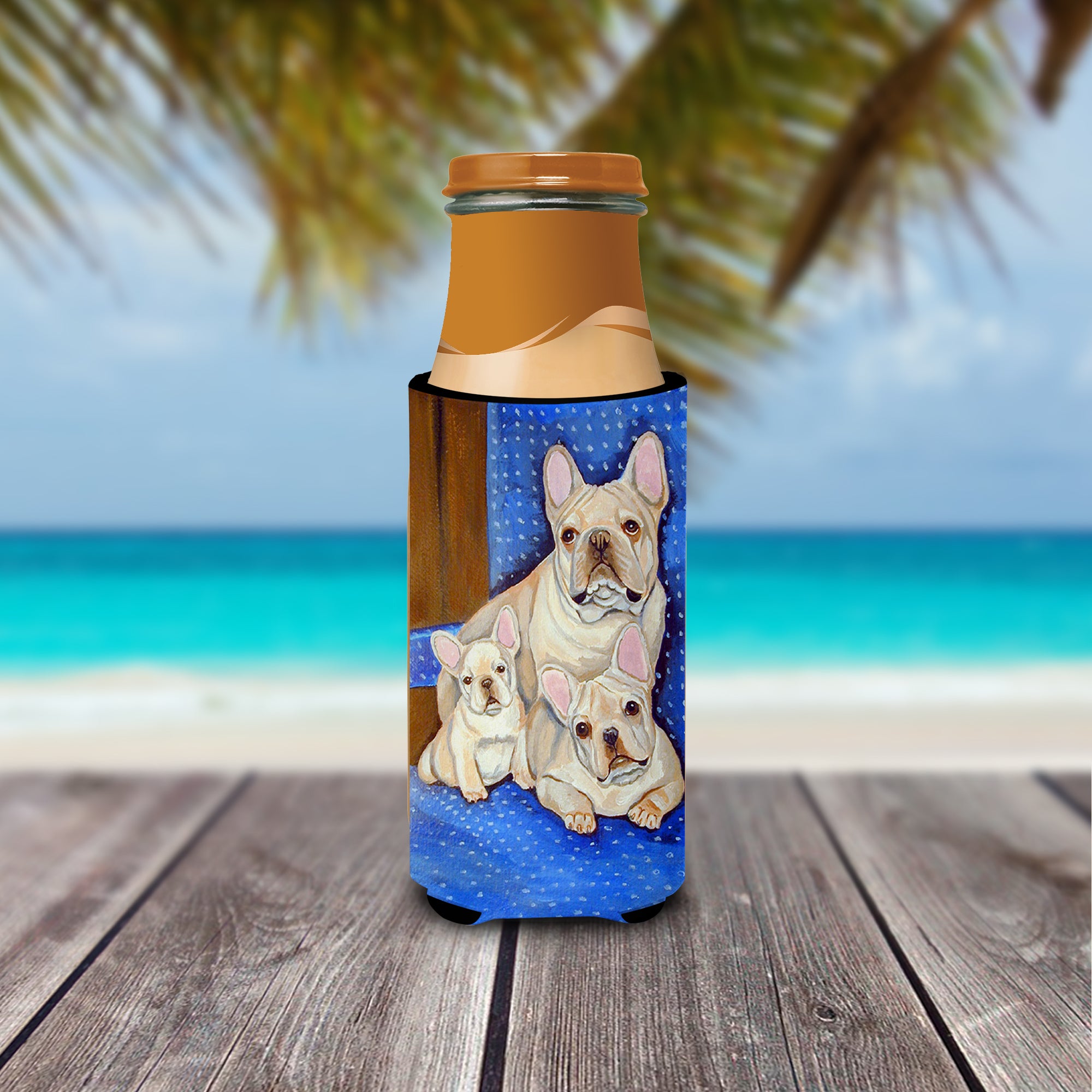 French Bulldog Momma's Love Ultra Beverage Insulators for slim cans 7055MUK.