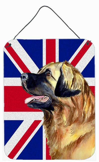 Leonberger with English Union Jack British Flag Wall or Door Hanging Prints LH9500DS1216 by Caroline&#39;s Treasures