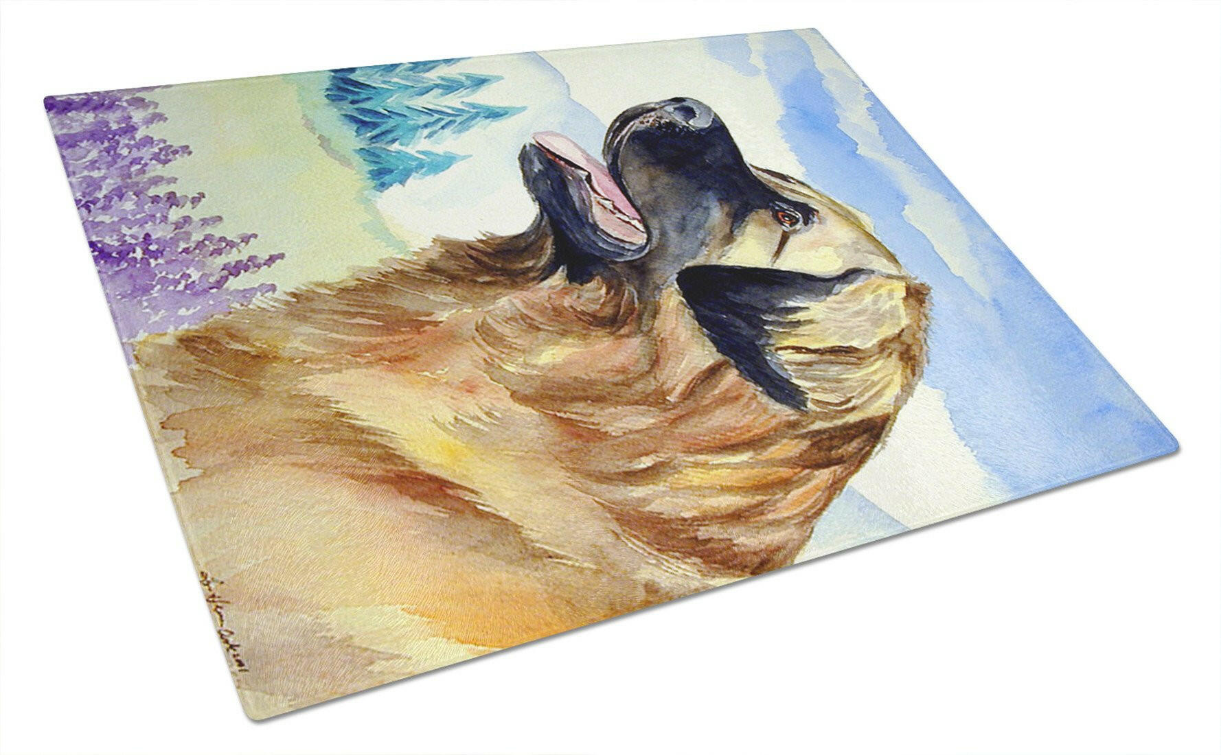 Leonberger Glass Cutting Board Large by Caroline's Treasures
