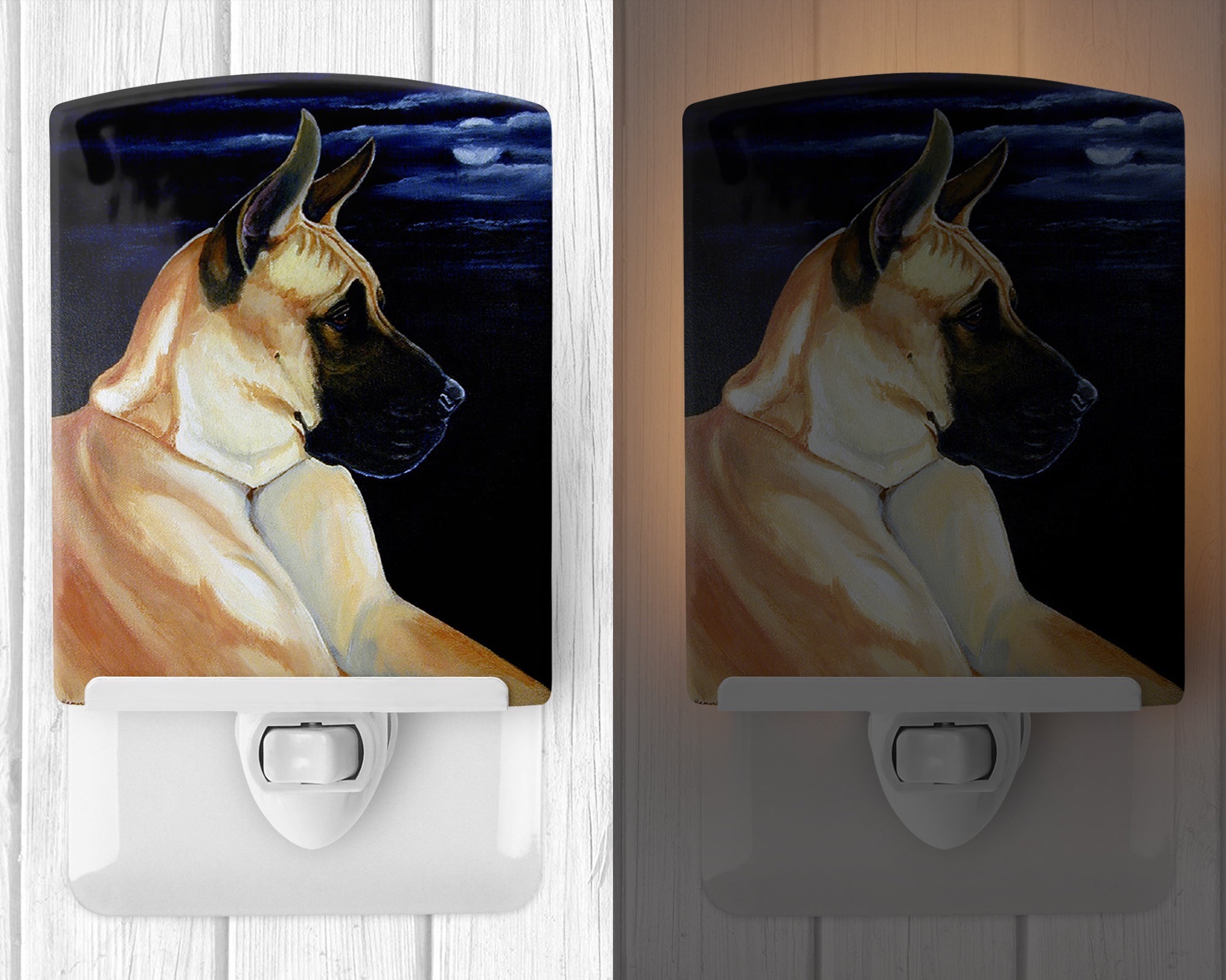 Fawn Great Dane in the Moonlight Ceramic Night Light 7059CNL - the-store.com