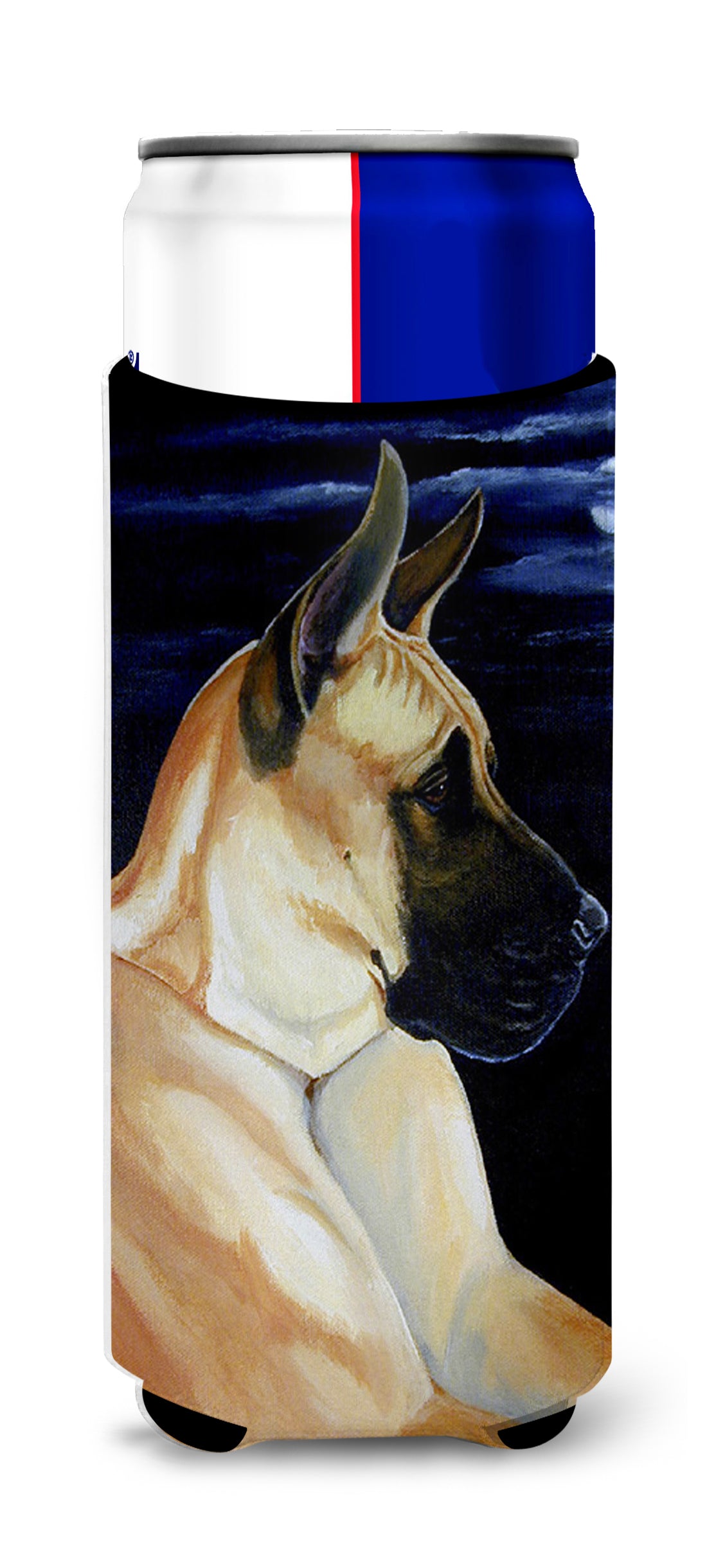 Fawn Great Dane in the Moonlight Ultra Beverage Insulators for slim cans 7059MUK.