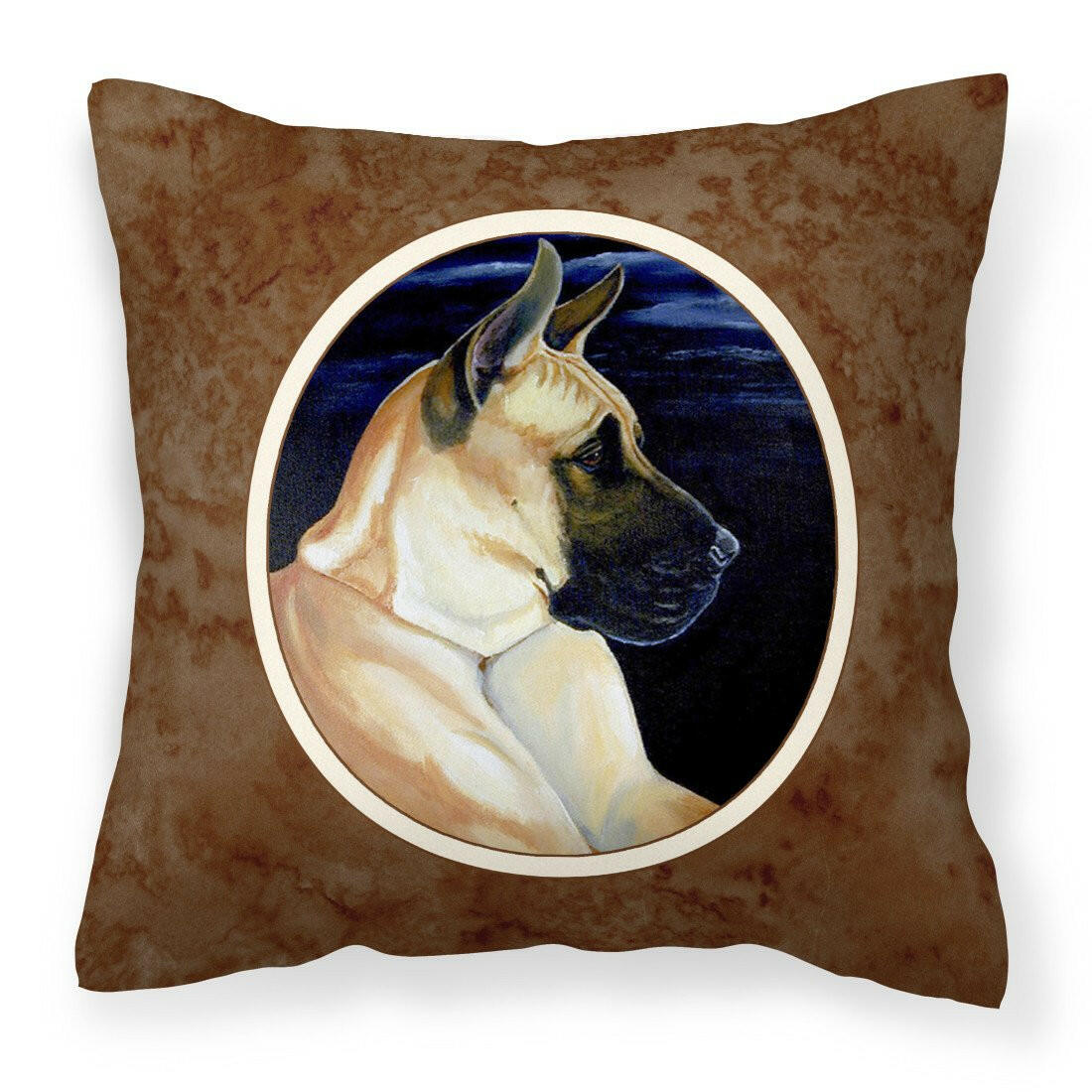Fawn Great Dane in the Moonlight Fabric Decorative Pillow 7059PW1414 - the-store.com