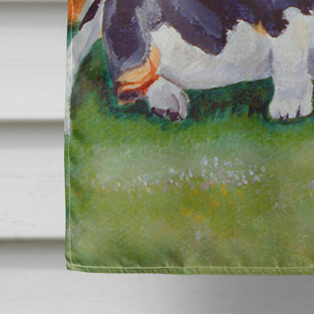 Basset Hound Double Trouble Flag Canvas House Size  the-store.com.
