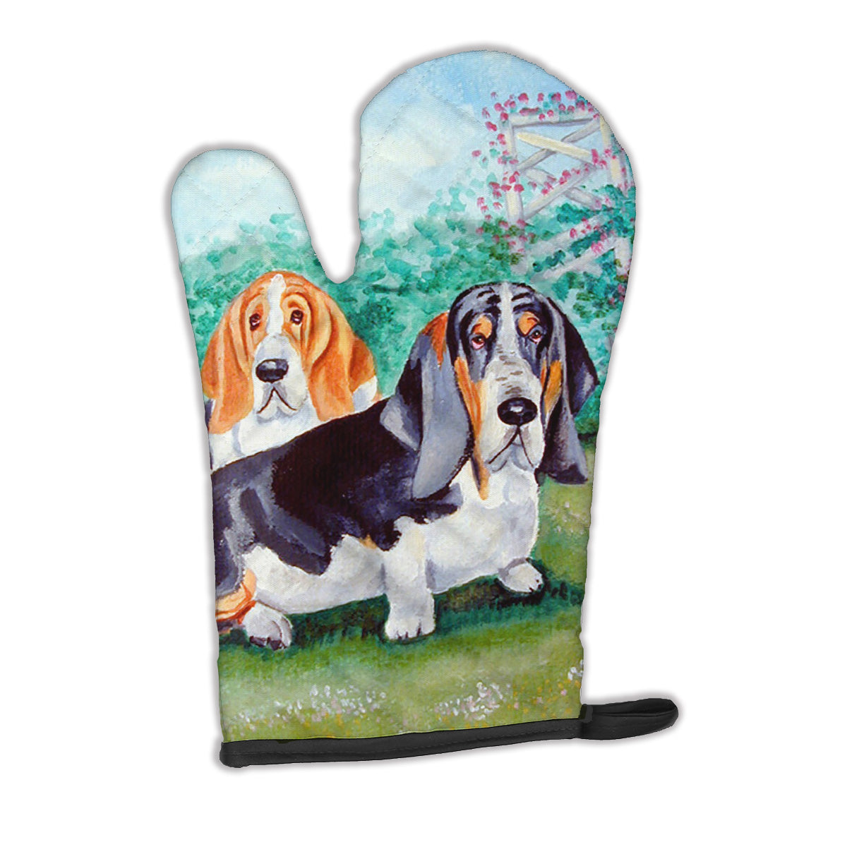 Basset Hound Double Trouble Oven Mitt 7061OVMT  the-store.com.