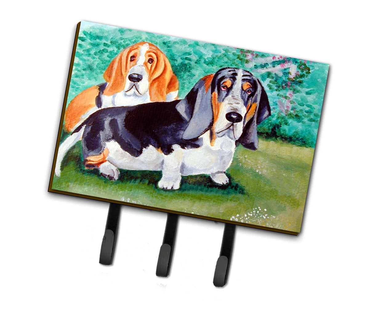 Basset Hound Double Trouble Leash Holder or Key Hook  the-store.com.