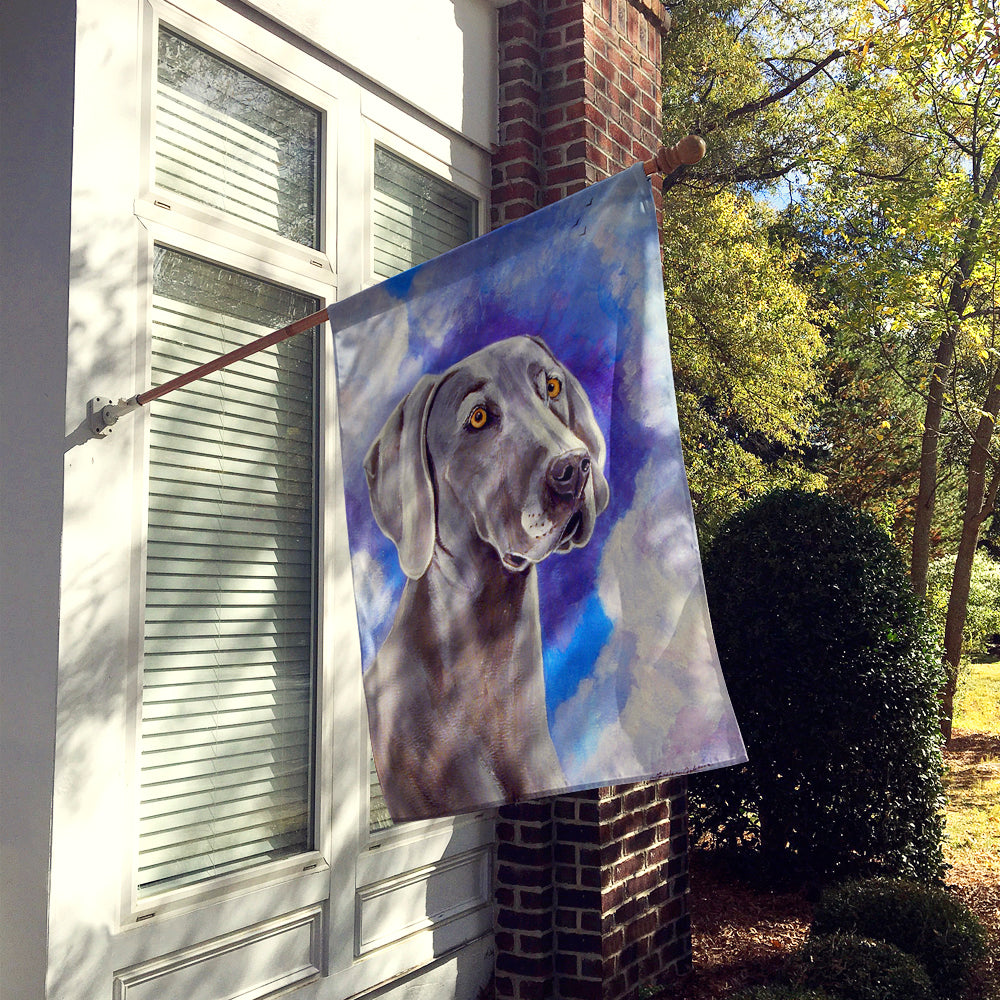 Caroline's Treasures Azure Skies Weimaraner Flag Canvas House Size