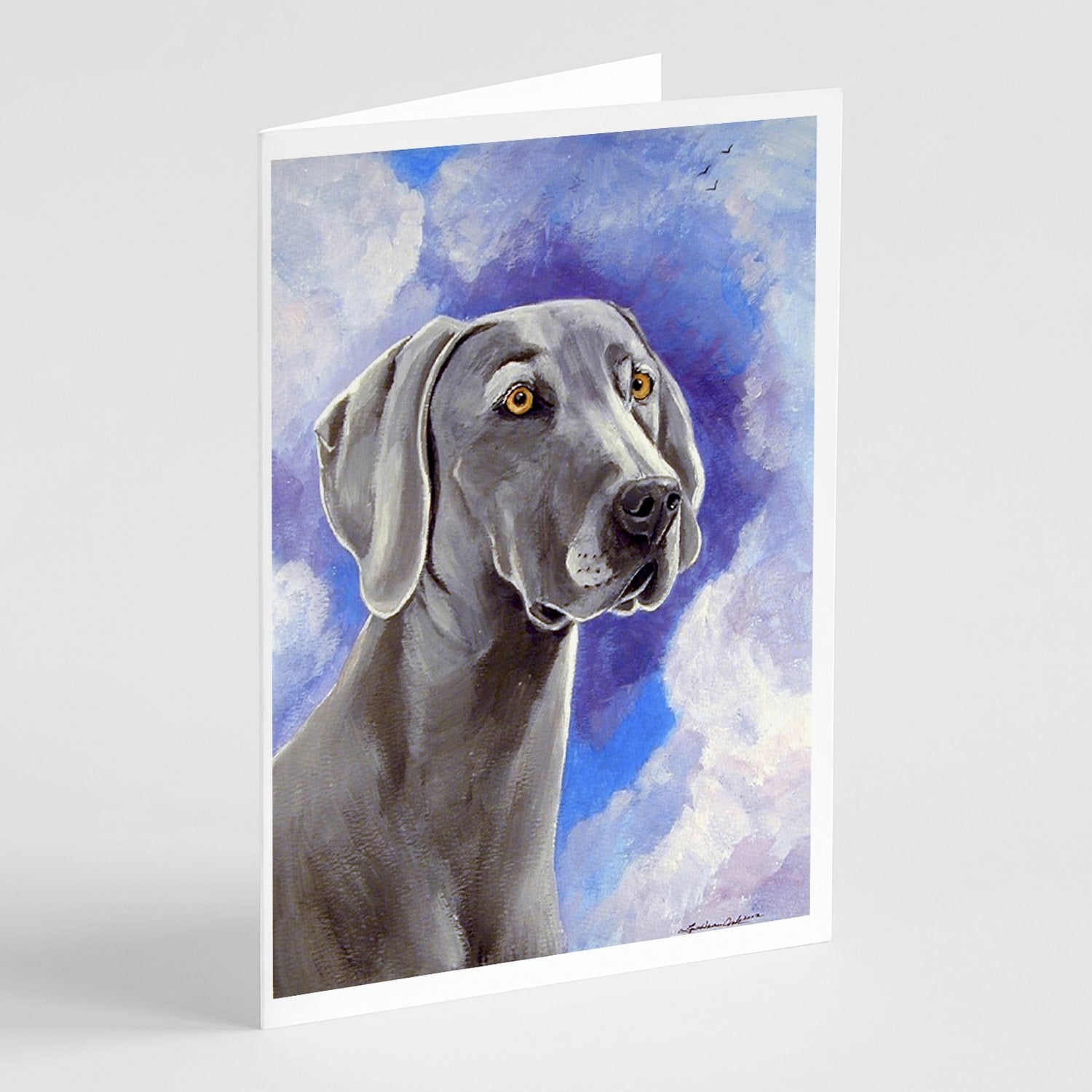 Buy this Weimaraner Azure Skies  Greeting Cards and Envelopes Pack of 8