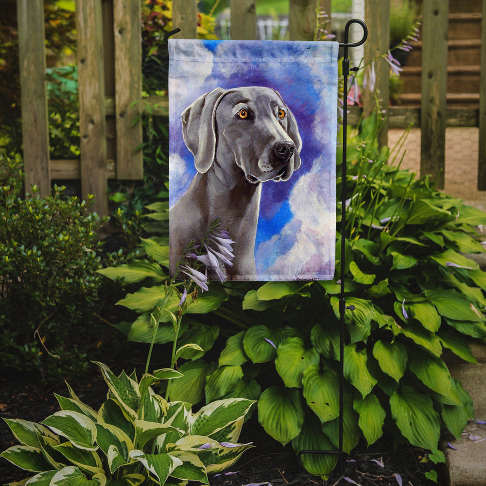 Caroline's Treasures Azure Skies Weimaraner Garden Flag – Decorative Outdoor Yard Flag