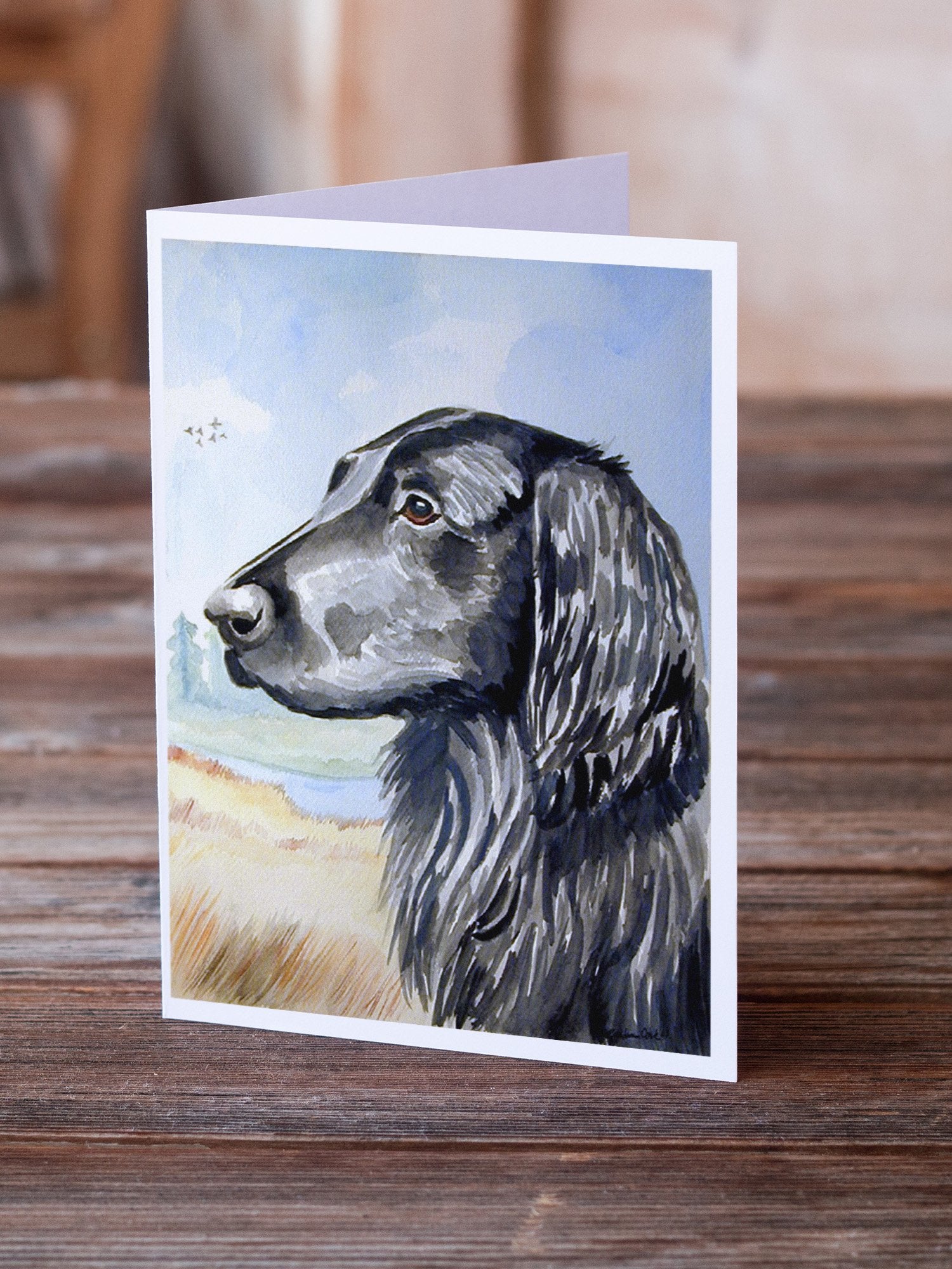 Flat Coated Retriever Greeting Cards and Envelopes Pack of 8 - the-store.com
