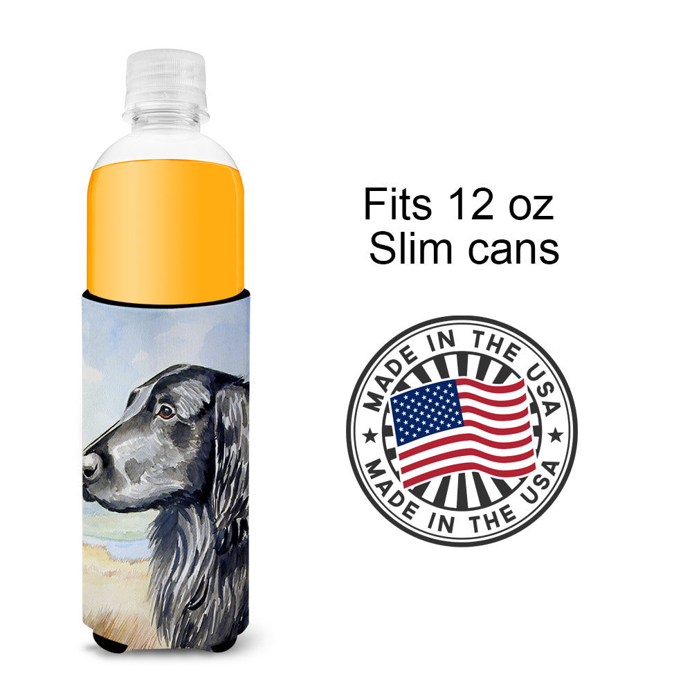 Flat Coated Retriever Ultra Beverage Insulators for slim cans 7064MUK.