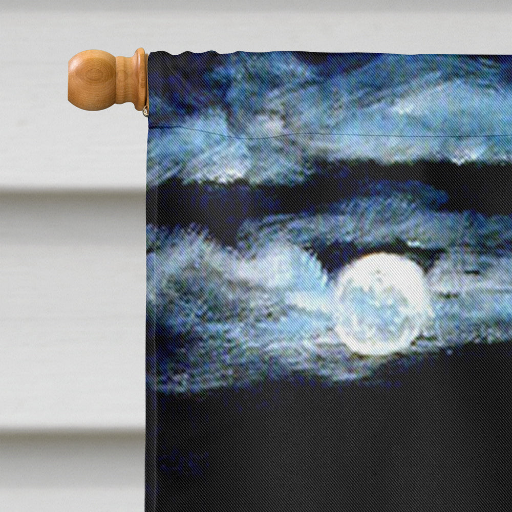 Great Dane in the moonlight Flag Canvas House Size  the-store.com.
