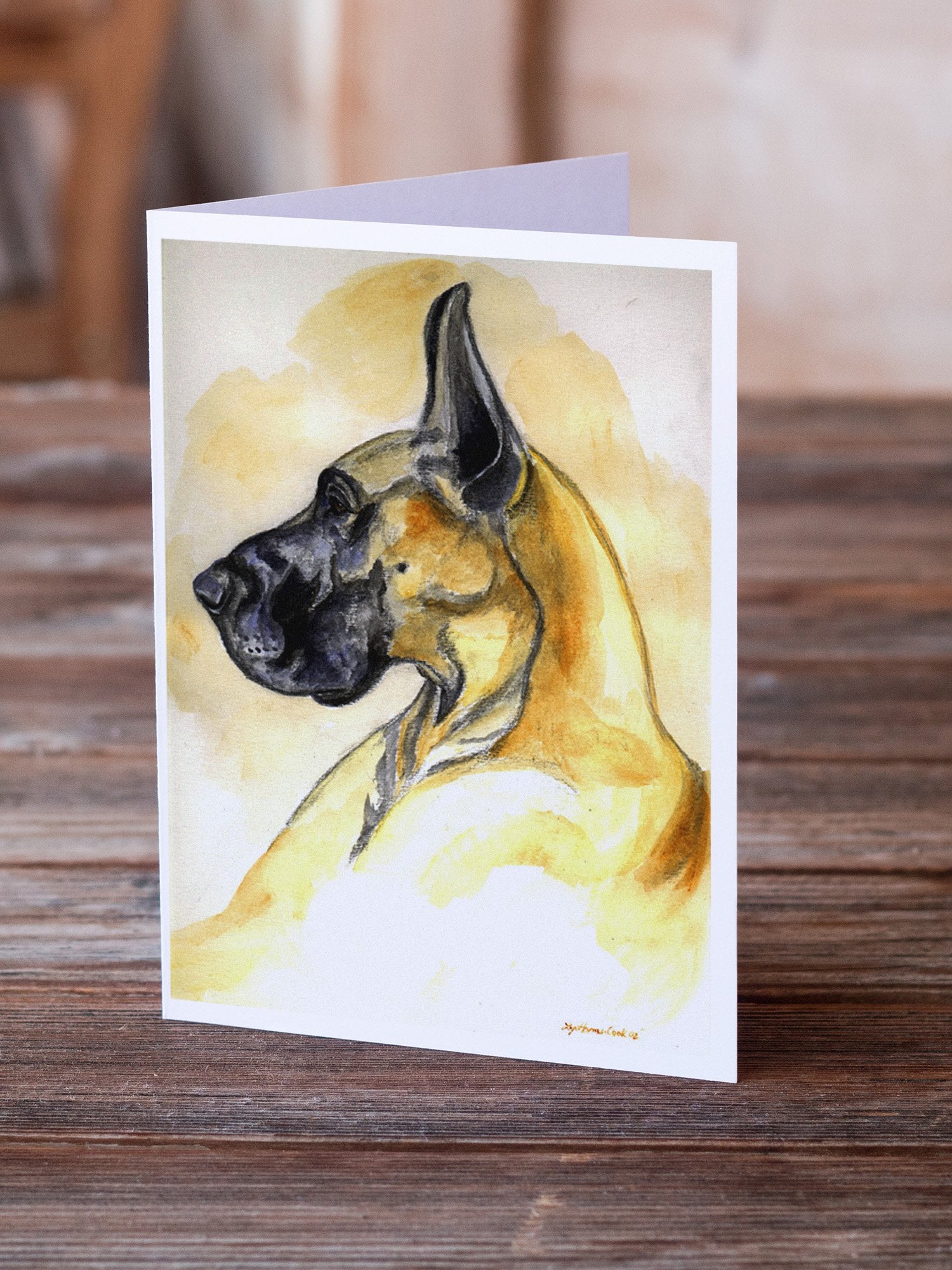 Fawn Great Dane Greeting Cards and Envelopes Pack of 8 - the-store.com