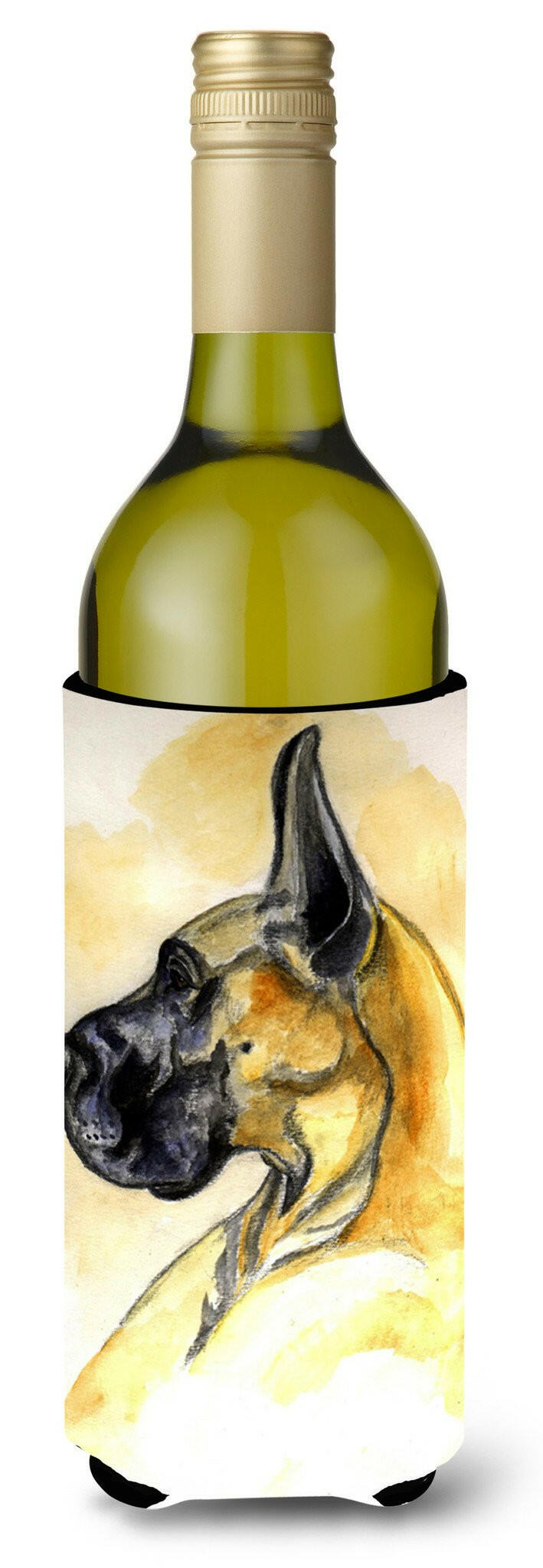 Fawn Great Dane Wine Bottle Beverage Insulator Beverage Insulator Hugger by Caroline&#39;s Treasures
