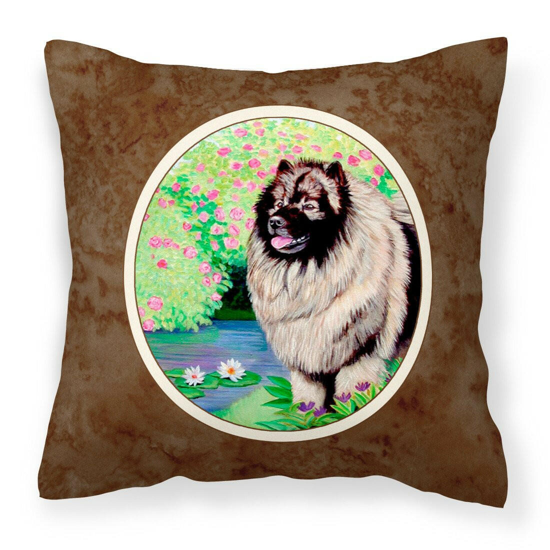 Keeshond Fabric Decorative Pillow 7074PW1414 - the-store.com