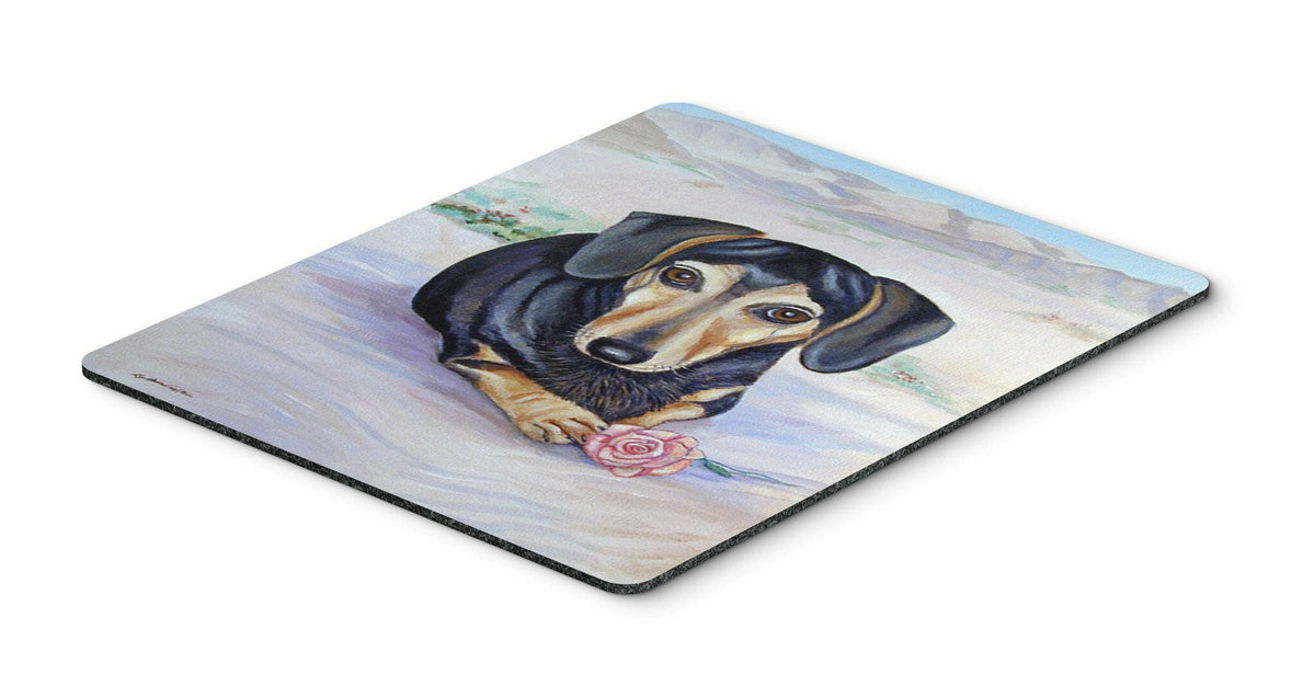 Black and Cream Dachshund Mouse Pad, Hot Pad or Trivet by Caroline&#39;s Treasures