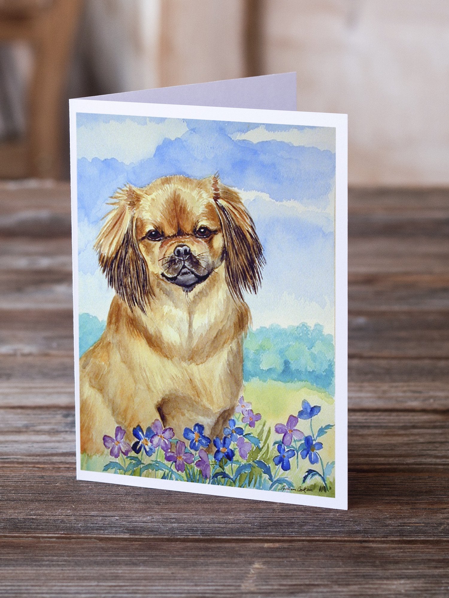 Tibetan Spaniel  Greeting Cards and Envelopes Pack of 8 - the-store.com