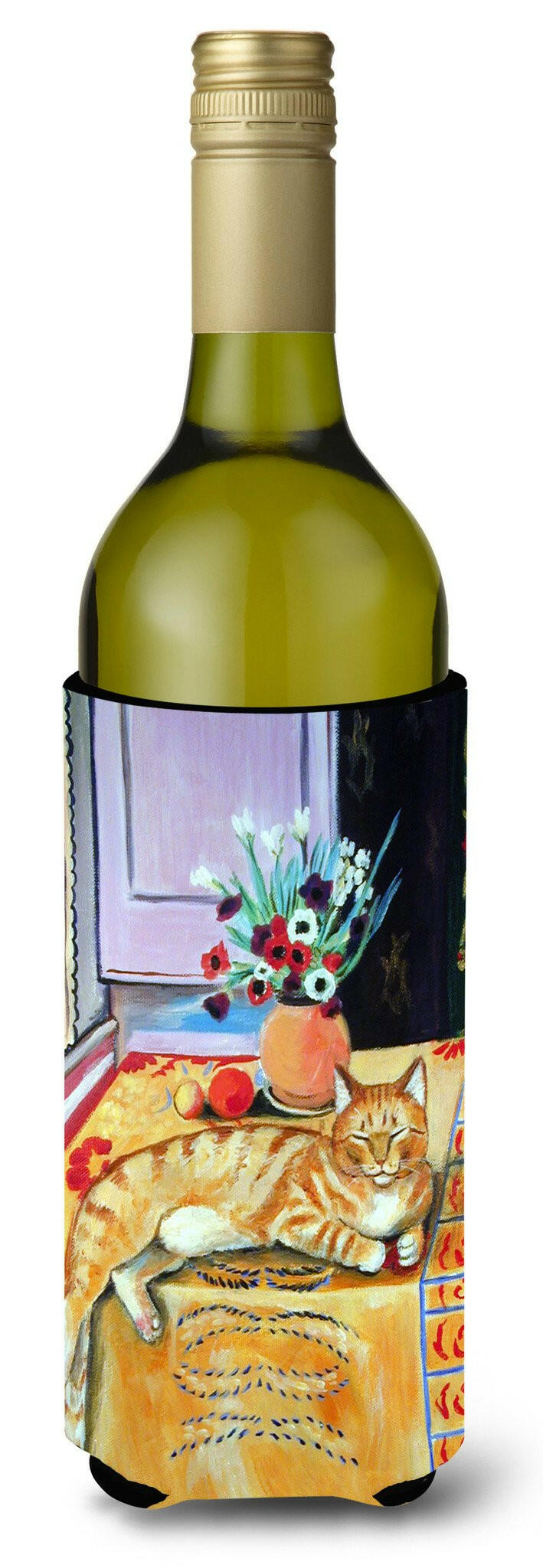 Cat Wine Bottle Beverage Insulator Beverage Insulator Hugger by Caroline&#39;s Treasures