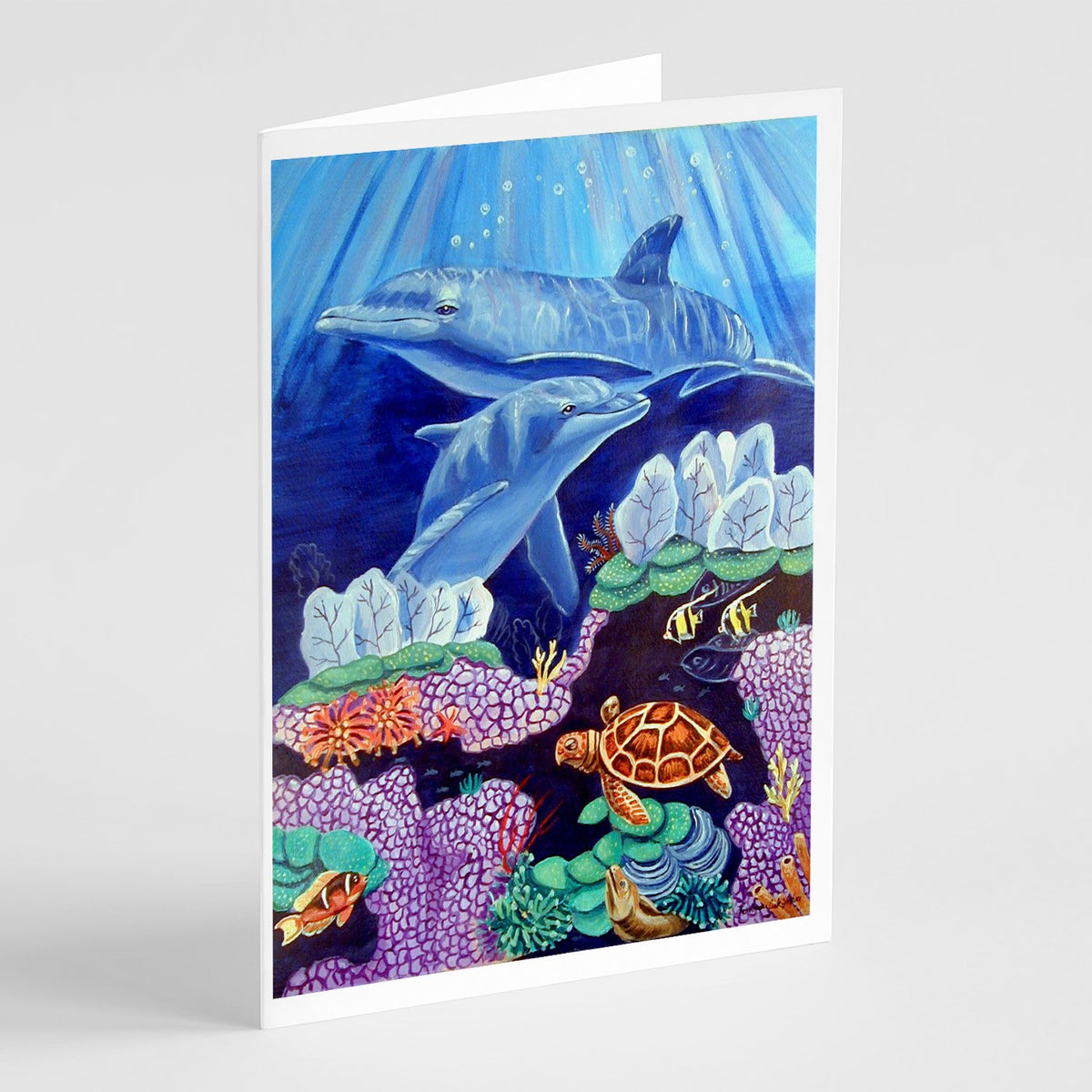 Buy this Dolphin under the sea Greeting Cards and Envelopes Pack of 8