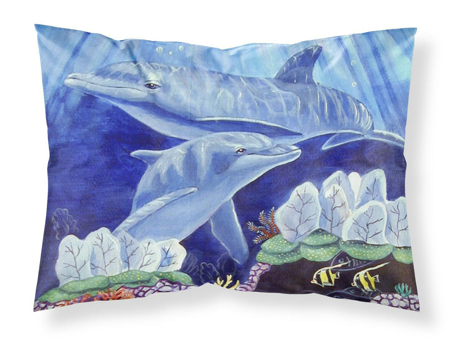 Dolphin under the sea Moisture wicking Fabric standard pillowcase by Caroline's Treasures